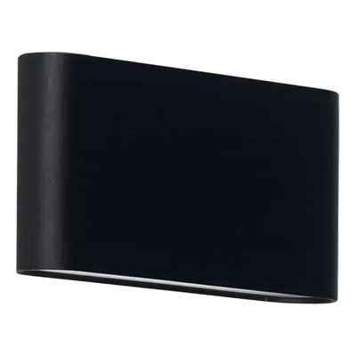 Bidireccional Aluminio Led 12w Luton 2 Negro Moderno Ld  Negro
