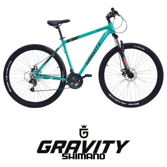 Bicicleta Mtb R29 7v Frenos Disco Mecánico Cambios Shimano Color Celeste Tamaño del cuadro S