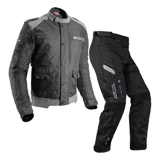 Conjunto Moto Texx Jaqueta Defender Calça Strike Impermeavel