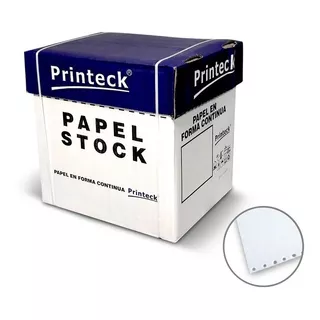 Papel Stock Continuo Blanco 9.5x11 1t, 3000 Formas,printeck