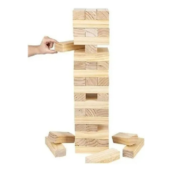 Juego De Torre Gigante De 80 Cm Natural Juego Familiar 