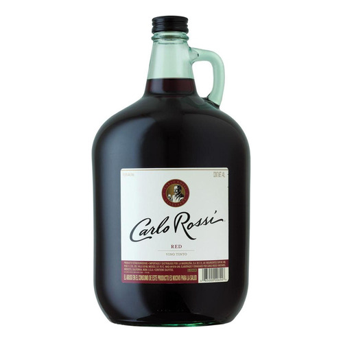 Caja De 4 Vino Tinto Carlo Rossi Red 4 L