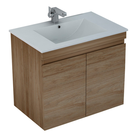 Mueble De Baño Delfos 2 Puertas Lavamanos Base Light Oak 700