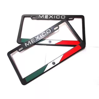 Portaplacas México Bandera Selección Mexicana 2 Piezas 