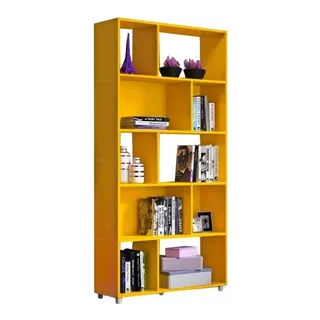 Biblioteca New  Moderna  Estantes 116 - Amarelo