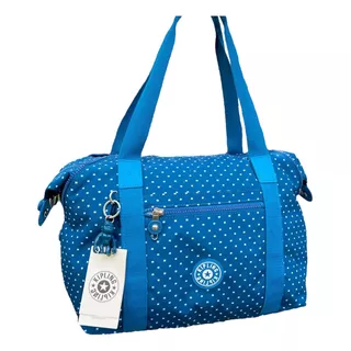 Bolso De Mano Kipling Art Azul Estampado