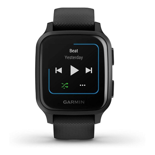 Smartwatch Garmin Venu Venu Sq - Music Edition 1.3" caja 40mm de  polímero reforzado con fibra  black, malla  black de  silicona y bisel  slate de  aluminio anodizado