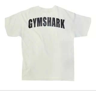 Playera Oversize Unisex Gym Shark Sport Casual Negro Blanco