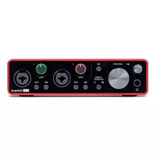 Interfaz De Audio Focusrite Scarlett 2i2 Roja 3.ª  Gen