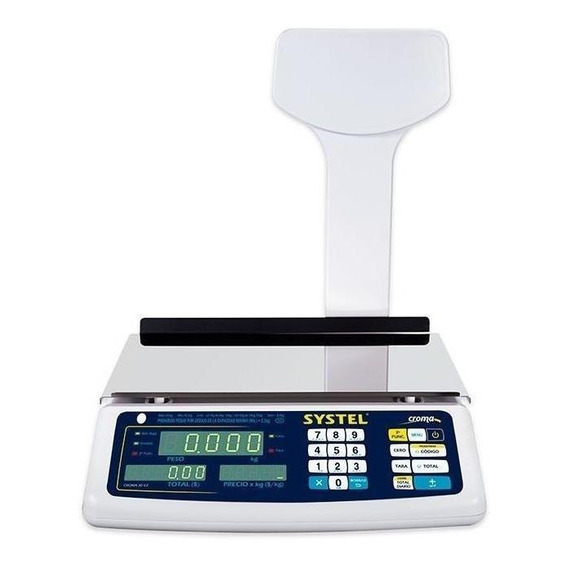 Balanza Digital Systel Croma 30 Kg Bateria Puerto Impresor