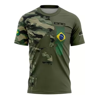 Camiseta Cac Colecionador Caça Militar Brasil Proteção Uv50+