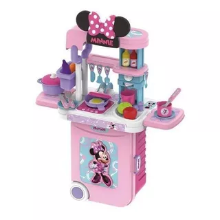 Maleta De Viagem Minnie Cozinha Play Set 3 Em 1 - Multikids