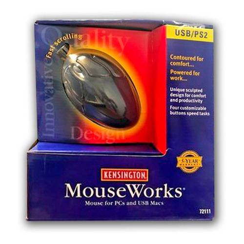 Mouse Kensington 72111 Usb/ps2 Color Negro