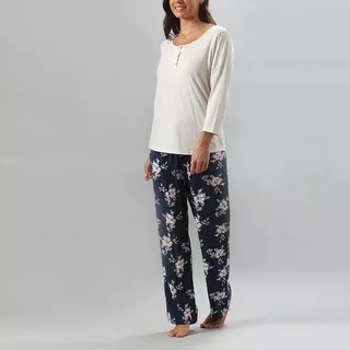 Pijama Mujer Pantalón- Manga Larga Talla Normal Y Plus Size