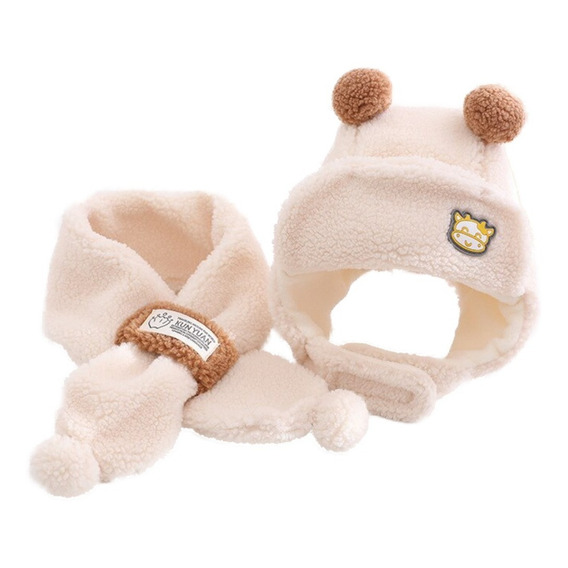 Pack Gorro + Bufanda En Corderito Para Niños Ideal Invierno