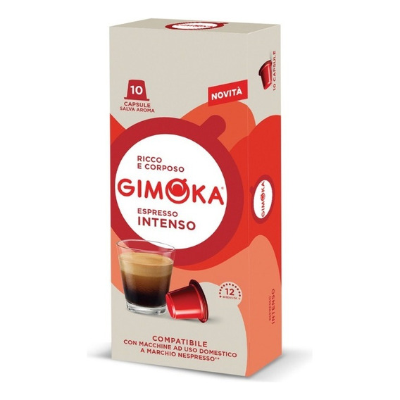 Gimoka cafe Intenso caja 10 capsulas compatibles nespresso