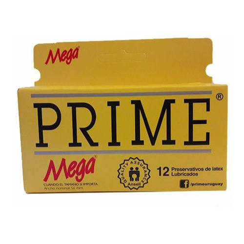 Preservativo Prime Mega Amarillo X 12