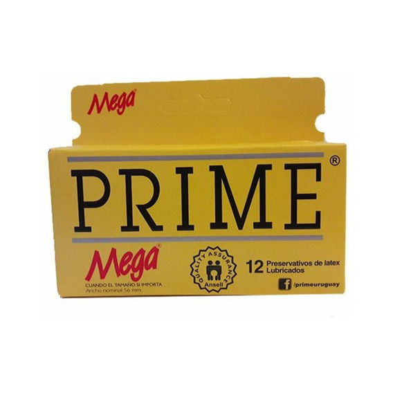 Preservativo Prime Mega Amarillo X 12