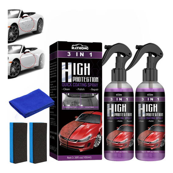 Spray De Revestimiento Cerámico Para Automóviles 3 En 1, 2 U