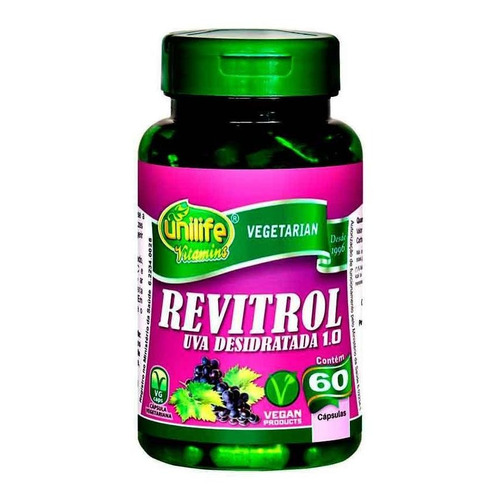 Revitrol Resveratrol 500 mg Unilife 60 cápsulas sabor sin sabor