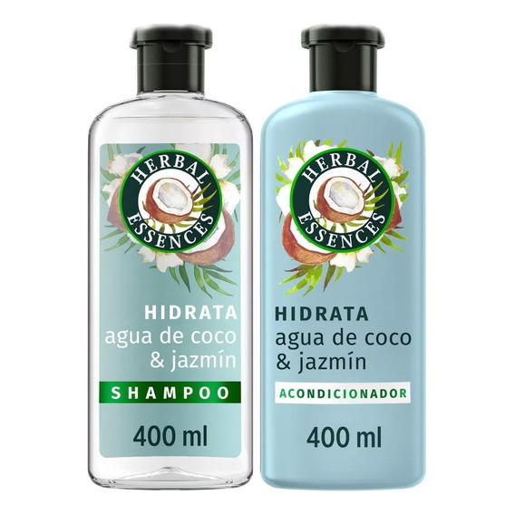 Pack Shampoo + Acondicionador Herbal Essences Agua De Coco & Jazmín 400ml