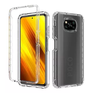 Forro Estuche Protector 360 / 2 Capas Xiaomi Poco X3 Clear