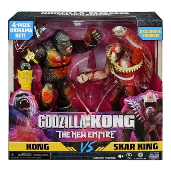 Set Godzilla X Kong 2 Muñecos + Accesorios - Caffaro 35790