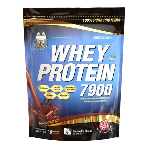 Suplemento Gentech Whey Protein 7900 Chocolate X 500 G
