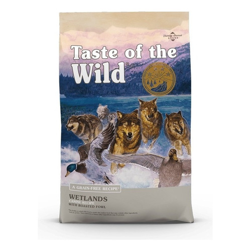 Alimento Taste of the Wild Wetlands Canine para perro adulto todos los tamaños sabor pato asado en bolsa de 6.3kg