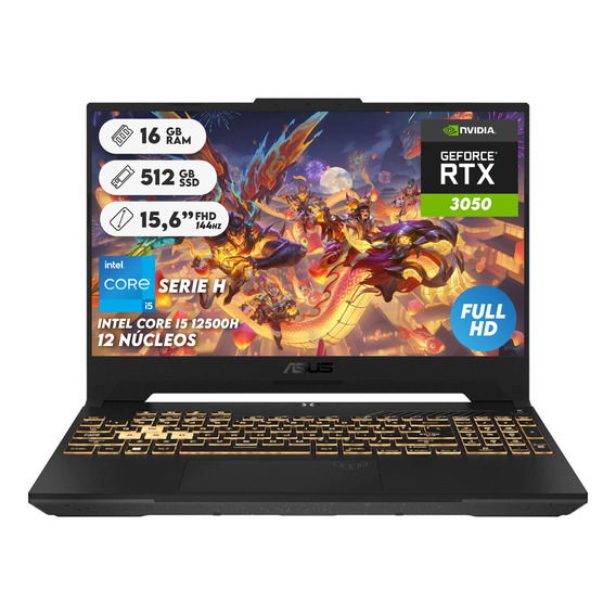 Portatil Gamer Asus Tuf F15 Intel5 12500h 16gb Ram 512gb Ssd