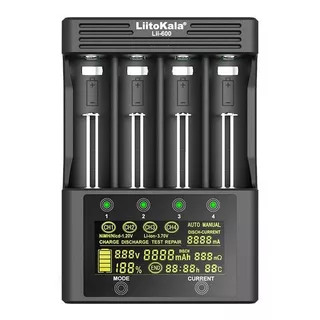 Liitokala Lii-600 Cargador Baterías Inteligente 4 Puestos
