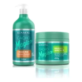 Kit Cacho Mágico Shampoo Magic Poo +máscara Umectante Lowell