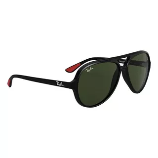 Gafas De Sol Ray-ban Rb4125-m F601/31 57, Color Ferrari Line, Color Negro/verde, Montura G-15, Color Negro, Color Varilla Negra, Lente Negra, Color Verde G-15, Diseño De Aviador