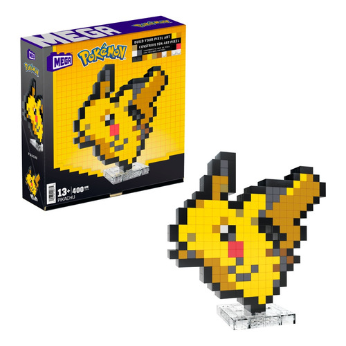 Mega Pokémon Juguete De Construcción Pikachu Píxel Cantidad De Piezas 400