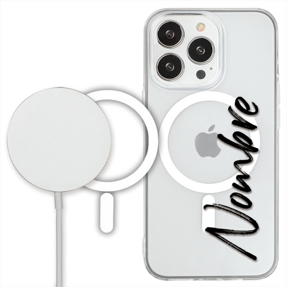 Funda Para iPhone Magsafe Antigolpes Personalizada Tu Nombre