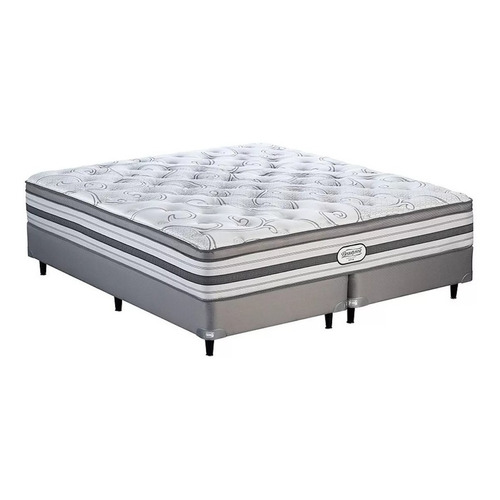 Sommier Simmons Beautyrest Worldclass Spa Queen de 190cmx150cm  gris