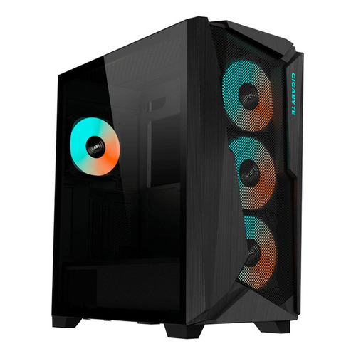 Gabinete Gamer Gigabyte C301 Glass E-atx Cristal Templado Color Negro