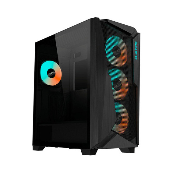 Gabinete Gamer Gigabyte C301 Glass E-atx Cristal Templado Color Negro