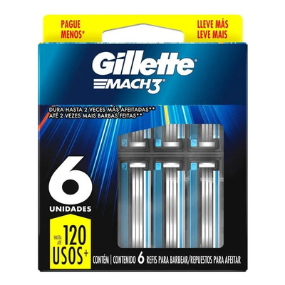 Gillette Mach3 Repuestos De 6 Cartuchos