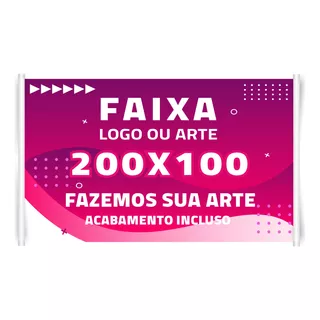 1 Banner Personalizado Completo Medida De 200x100
