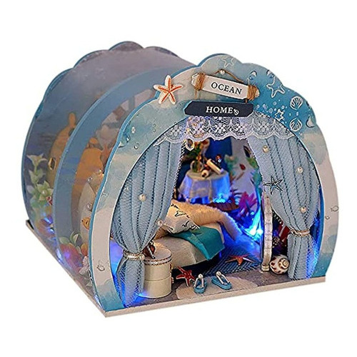 Wyd Doll House Mini Ocean Tunnel Diy Mini House Kit Manual C Color HODAHOUS