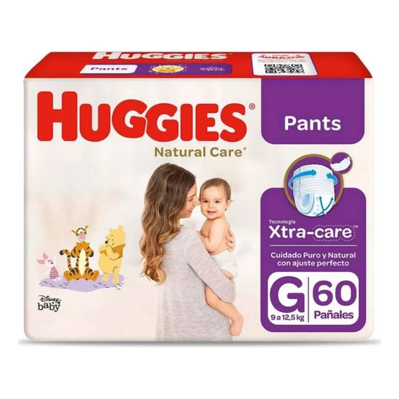Huggies Pants Natural Care G X 60 Unid Tunel Bebes Y Niños