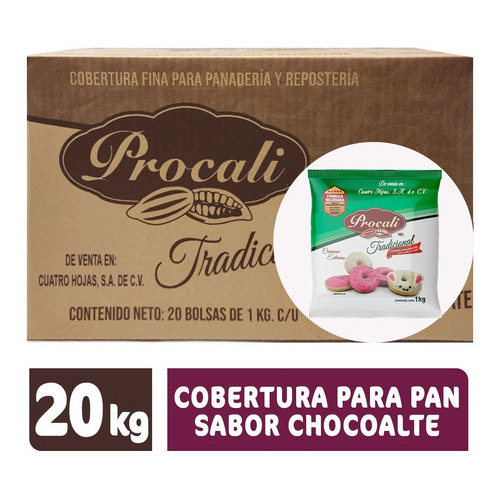 Cobertura De Chocolate Procali Caja 20 Kg