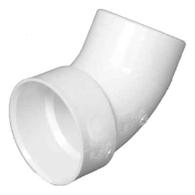 Codo De Pvc 63mm 45 Grados M - H Reforzado 3.2mm - Aym