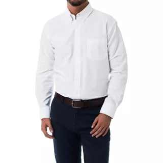 Camisa Oxford Blanca Manga Larga