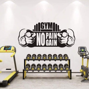 Diseño Adhesivo Gimnasio Gym No Pain No Gain Envío Gratis