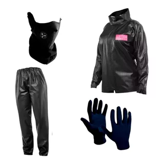 Traje Equipo Lluvia Delta Damas + Cuello Guantes Fas Plan