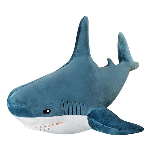 Peluche De Tiburón Gigante Chonky Xxl De 39.4 Pulgadas, Su. Color Azul