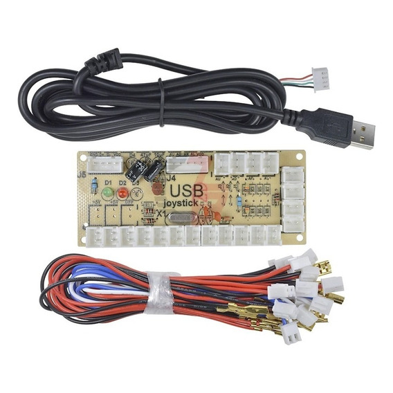 Kit Codificador Mame Arcade Usb + Cable Usb + 8 Cables 2pin