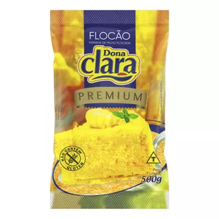 Farinha 000 Dona Clara Premium  De Milho Flocão Sem Glúten 500 G